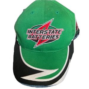 Vtg Interstate Batteries 18 Adjustable Hat Cap Bobby LaBonte Chase Auth New